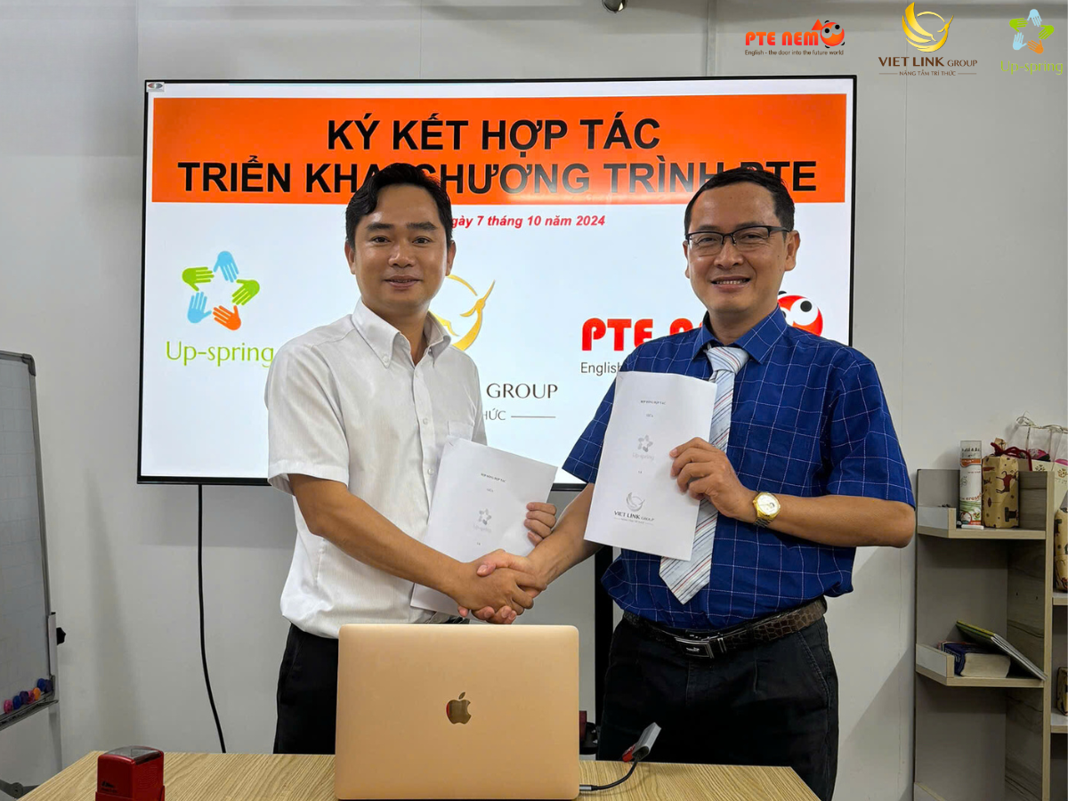 CÔNG TY CP VIET LINK GROUP THÀNH CÔNG KÝ KẾT TRIỂN KHAI ĐÀO TẠO PTE CÙNG ĐỐI TÁC PTE NEMO - UP-SPRING 